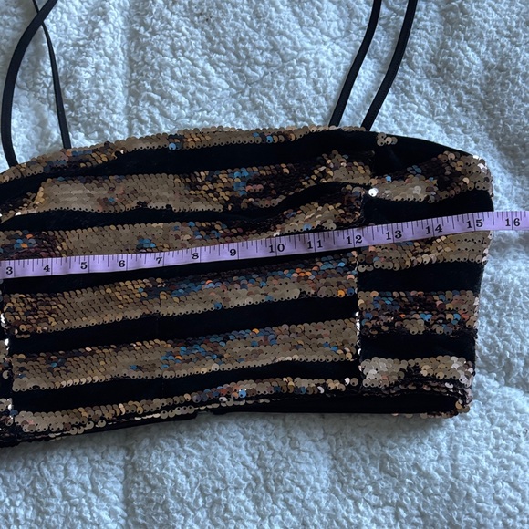 Forever 21 Black and Gold Sequin Maxi Skirt and Halter Top - Picture 8 of 10